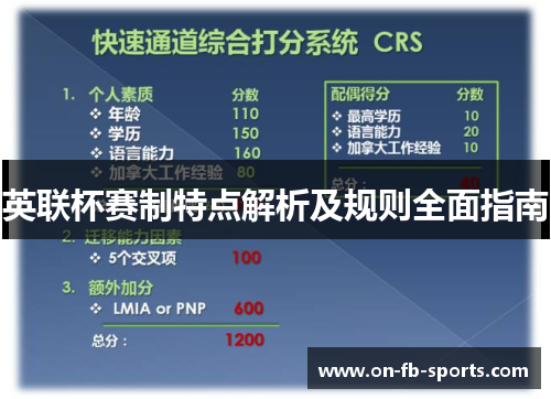 英联杯赛制特点解析及规则全面指南