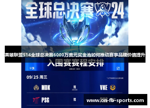 英雄联盟S14全球总决赛6000万美元奖金池如何推动赛事品牌价值提升