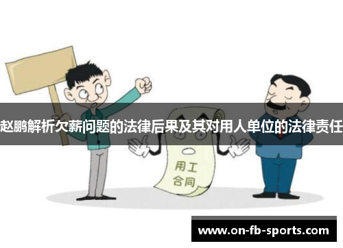 赵鹏解析欠薪问题的法律后果及其对用人单位的法律责任